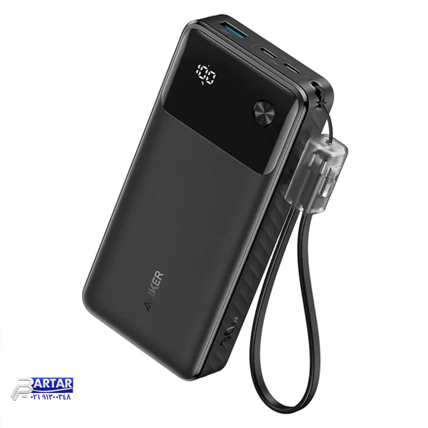 پاوربانک 30 وات انکر مدل A1384 ظرفیت 20000 میلی آمپر ساعت به همراه کابل USB-C