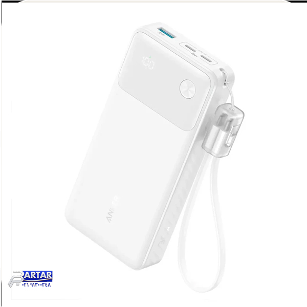 پاوربانک 30 وات انکر مدل A1384 ظرفیت 20000 میلی آمپر ساعت به همراه کابل USB-C