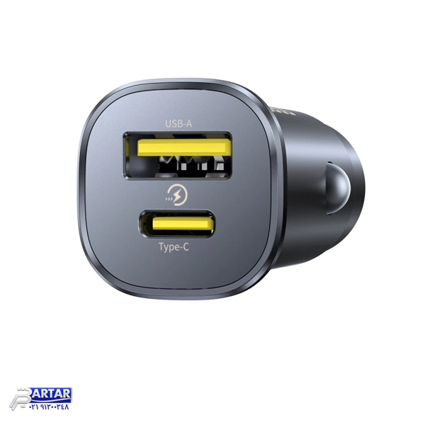 شارژر فندکی 30 وات 2 پورت بیسوس مدل GoTrip BS-C15C1